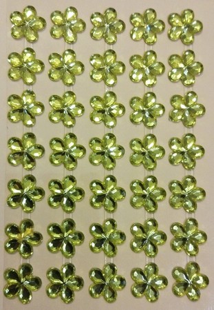 DŻETY PEREŁKI SAMOPRZYLEPNE KWIATUSZKI ŻÓŁTE 12MM/35SZT. (1)