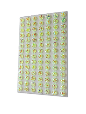 DŻETY SAMOPRZYLEPNE KWIATUSZKI J.ZIELONE 5MM/98SZT. (1)