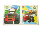 PUZZLE KSIĄŻECZKA DREWNIANA 6 OBRAZKÓW CARS AUTA (2)