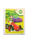 PUZZLE KSIĄŻECZKA DREWNIANA 6 OBRAZKÓW CARS AUTA (1)