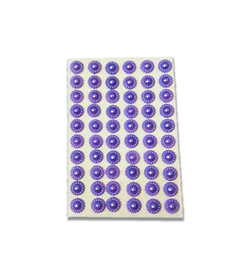 DŻETY SAMOPRZYLEPNE KWIATUSZKI FIOLETOWE 8MM/60SZT.