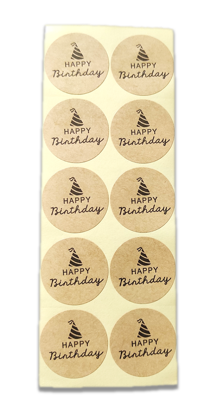NAKLEJKI URODZINOWE HAPPY BIRTHDAY 10SZT. (1)