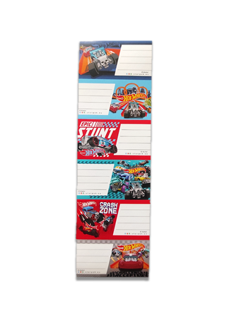 NAKLEJKI NA ZESZYTY OZNACZNIKI HOT WHEELS (1)
