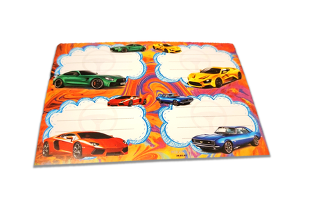 NAKLEJKI DO PODPISANIA, ZESZYTY, CARS AUTA (1)
