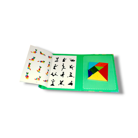 TANGRAM KLOCKI MAGNETYCZNE TABLICA UKŁADANKA LOGICZNA (1)